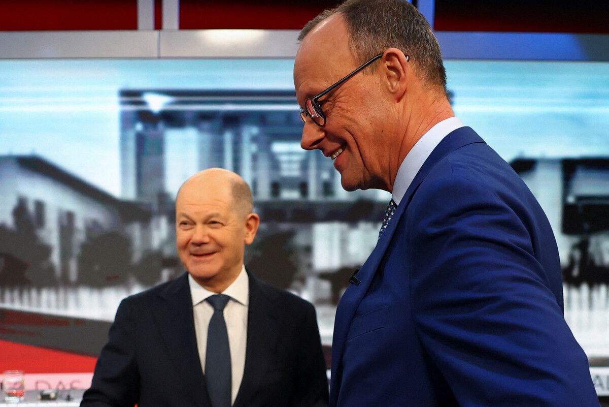 Olaf Scholz und Friedrich Merz trafen einander gestern zu ersten Gesprächen.⇒afp