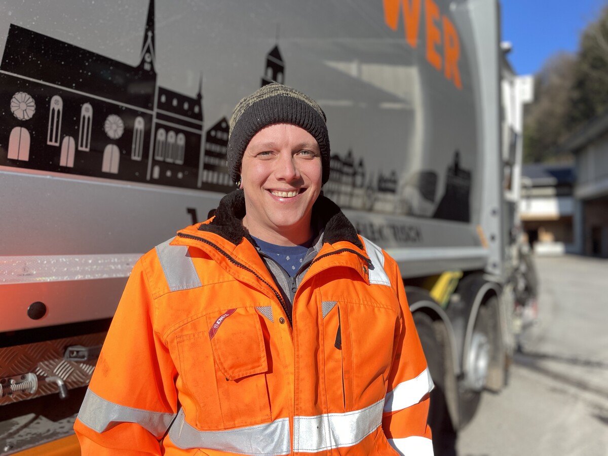 Philip Mangeng ist Lkw-Fahrer bei der Stadt Feldkirch. ⇒VN/Linher