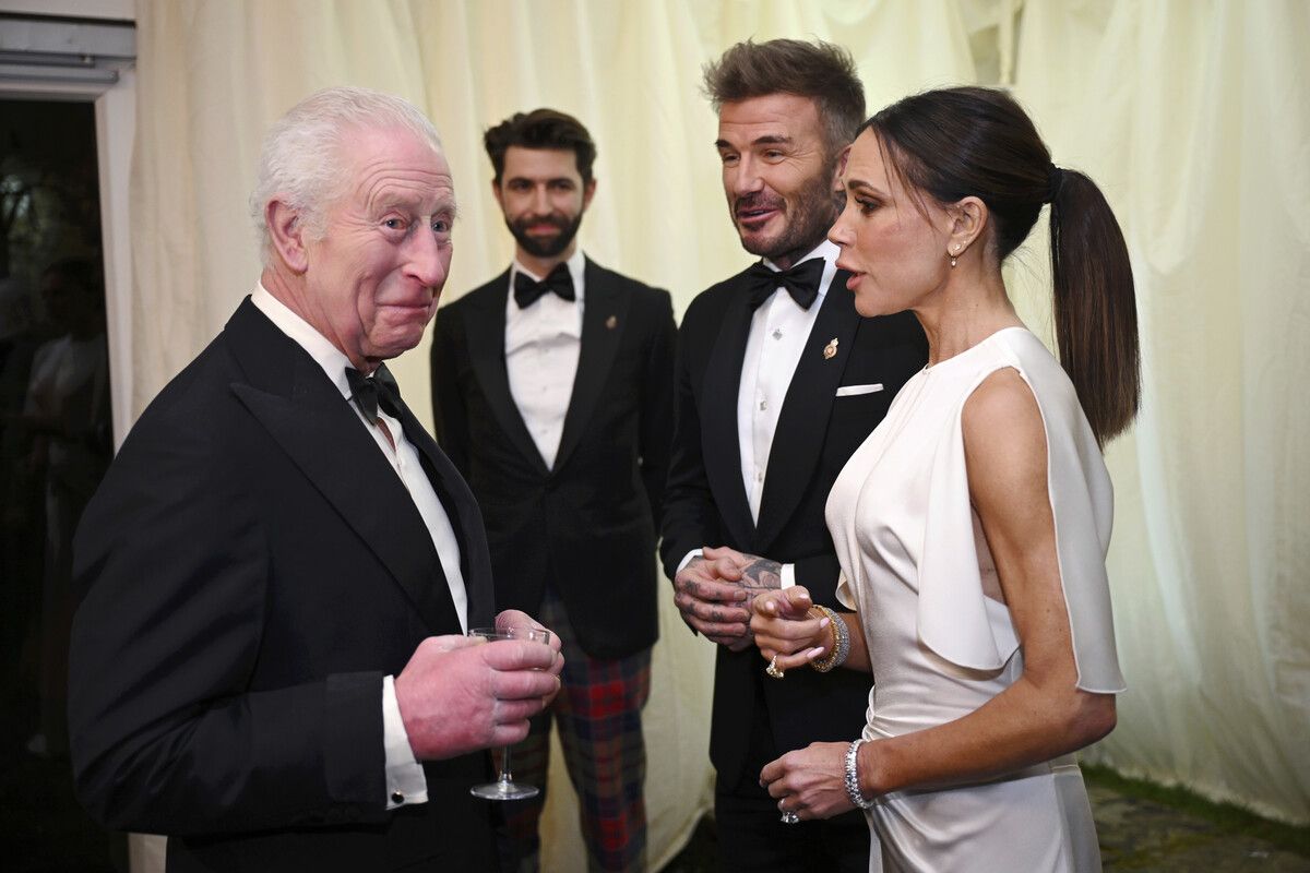 Worüber sich König Charles III. vor dem Dinner mit Victoria und David Beckham unterhielt? ⇒AFP