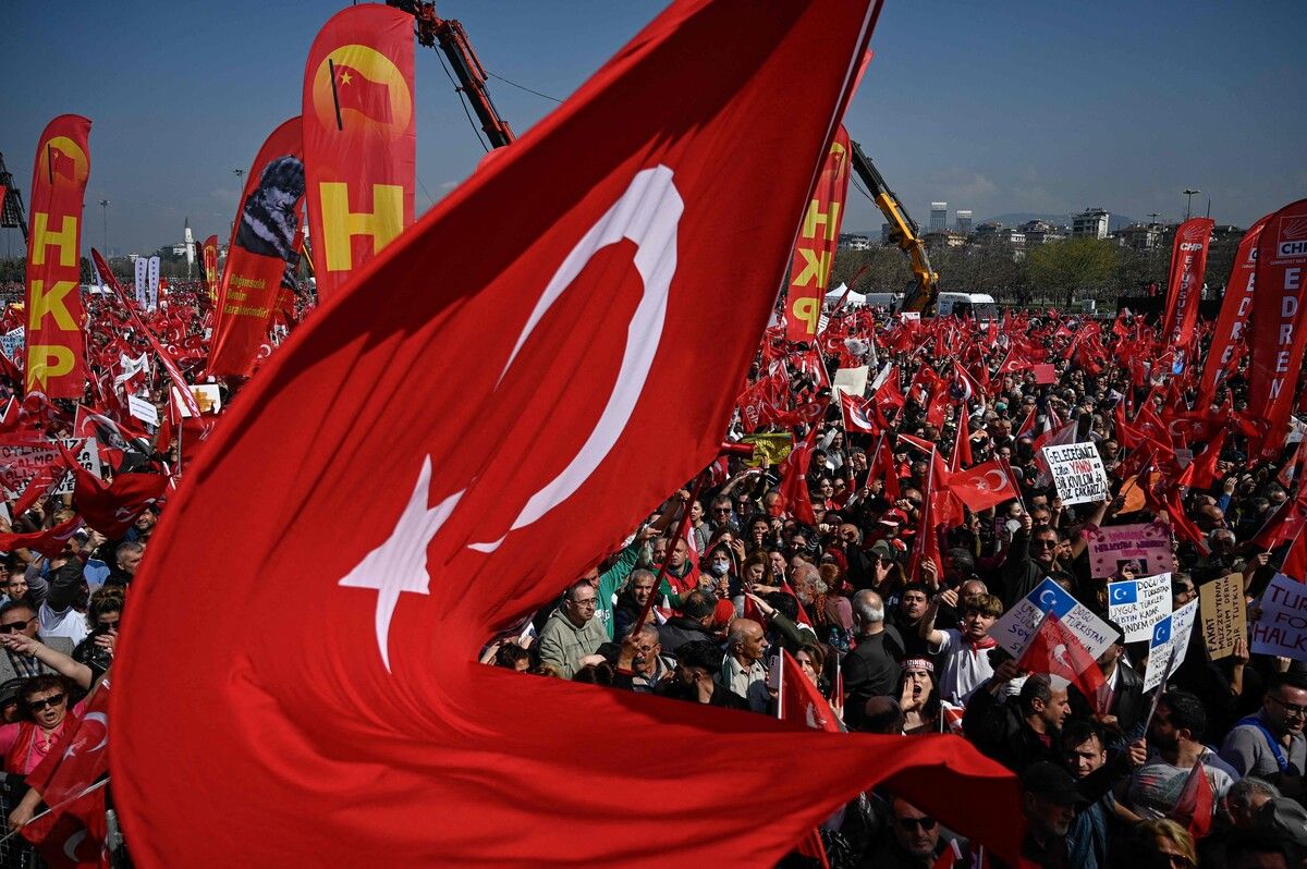Am Wochenende kam es in der Türkei zu landesweiten Protesten gegen die Regierung und die umstrittene Inhaftierung des abgesetzten Bürgermeisters Ekrem Imamoglu. AFP