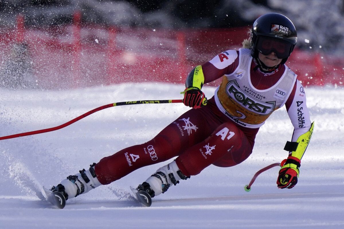 Ariane Rädler zeigte beim kurzen Super-G von La Thuile mit Platz acht eine gute Performance.⇒apa