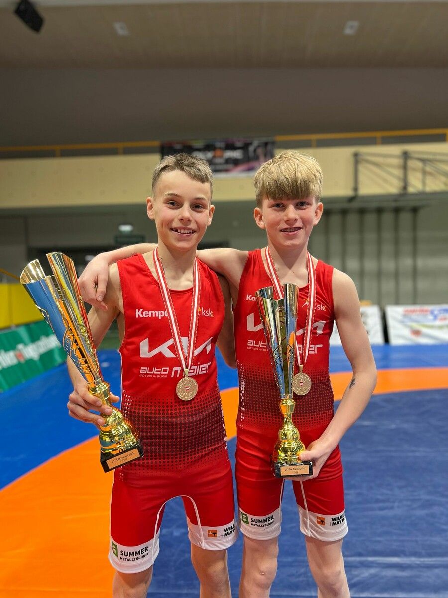 Das KSK-Klaus-Duo Linus Kolfer und Elias Loacker.⇒Verein