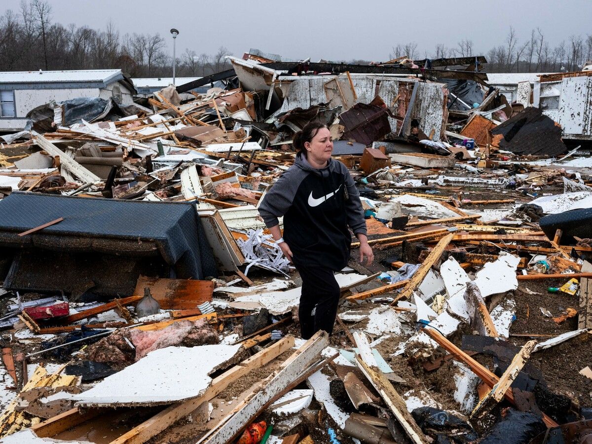 Die schweren Unwetter haben eine Schneise der Verwüstung hinterlassen.⇒AFP