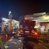 Flammen in Lustenauer Supermarkt