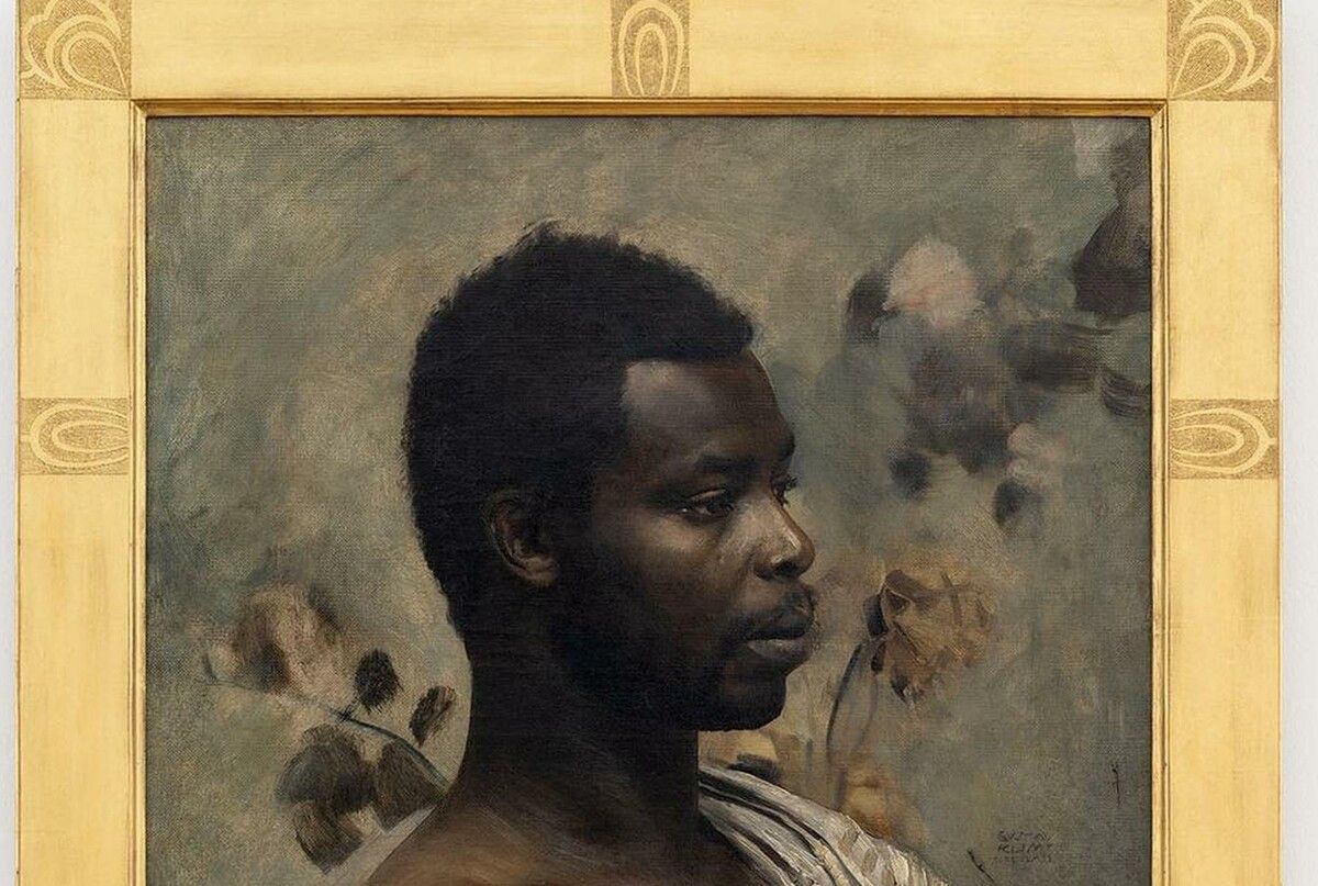 Gustav Klimts wiederentdecktes Gemälde des Prinzen William Nii Nortey Dowuona. ⇒Wienerr. u. Kohlbacher