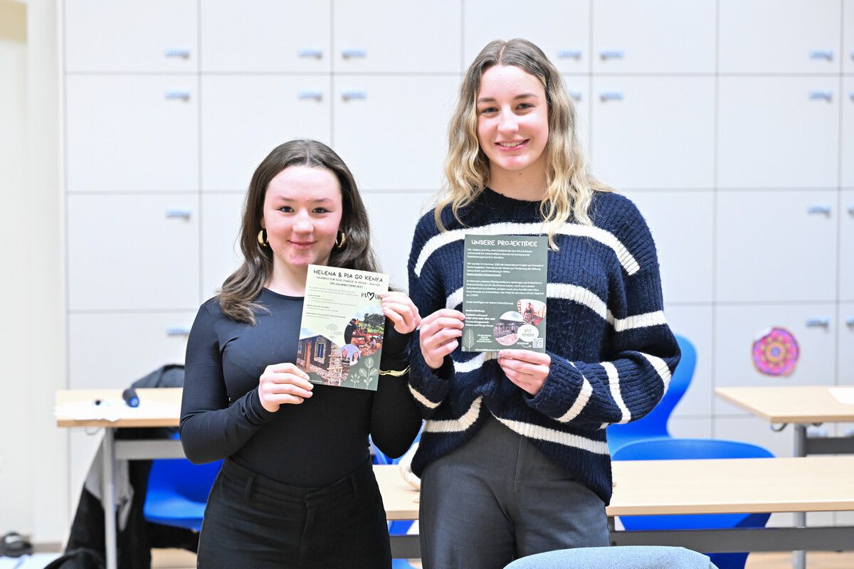Helena und Pia haben mit Spendenaktionen für den Hausbau Geld gesammelt.