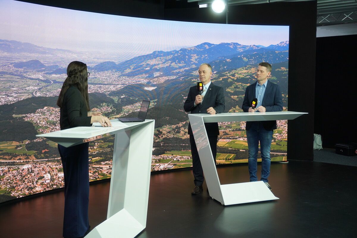 Im Studio in Schwarzach: Thomas Fitz und Jürgen Giselbrecht.