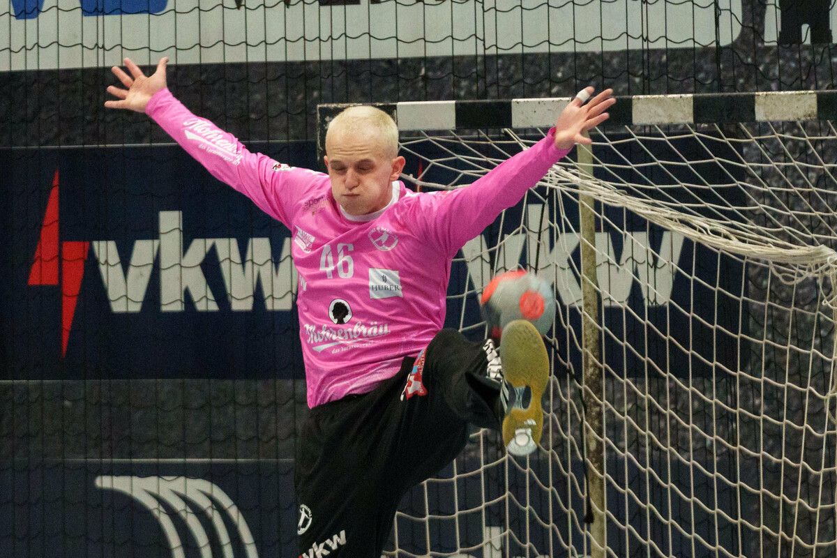Jan Kroiss „hexte“ in Vöslau in großartiger Manier und verhalf mit seinen Paraden Bregenz Handball zu einem wichtigen Zähler.⇒stiplovsek