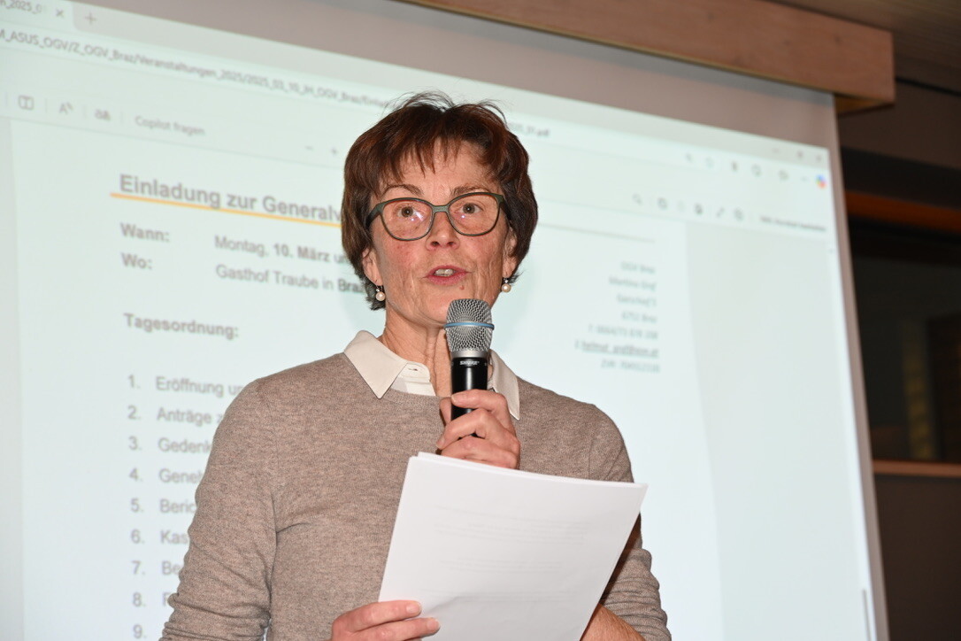 Obfrau Martina Graf hielt einen interessanten Bericht.