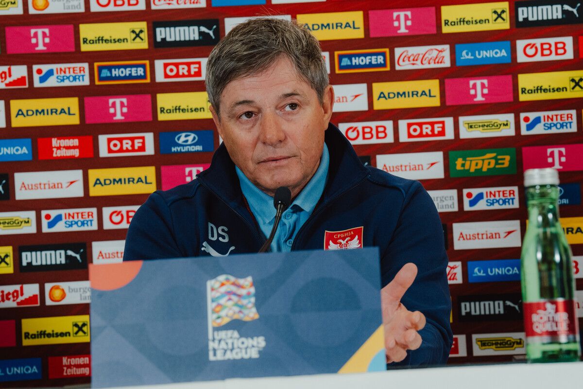 Serbiens Teamchef Dragan Stojkovic setzt vor allem auf das Rückspiel.⇒gepa