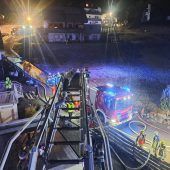 Über den Balkon vor den Flammen geflüchtet