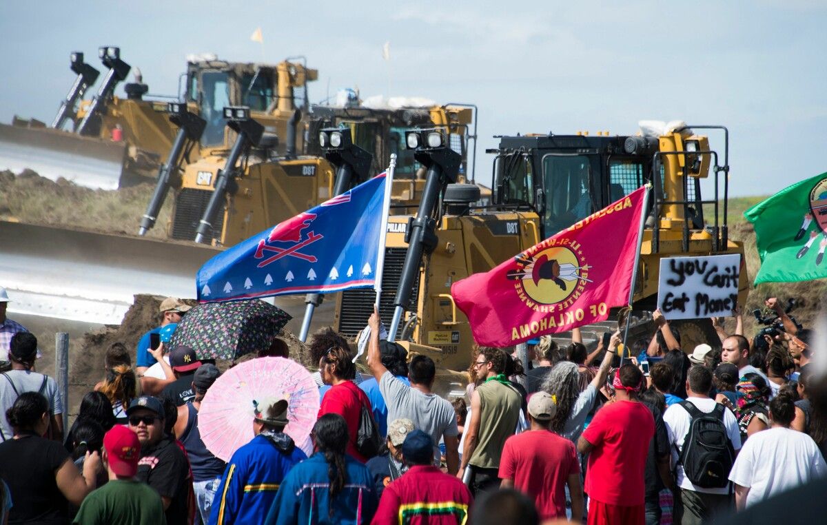 Trotz Protesten wurde die Dakota Access Pipeline 2017 in Betrieb genommen.⇒AFP