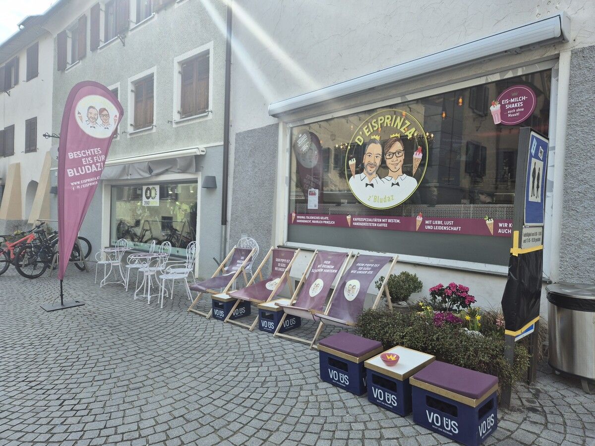 D’Eisprinza in Bludenz befinden sich direkt in der Innenstadt.