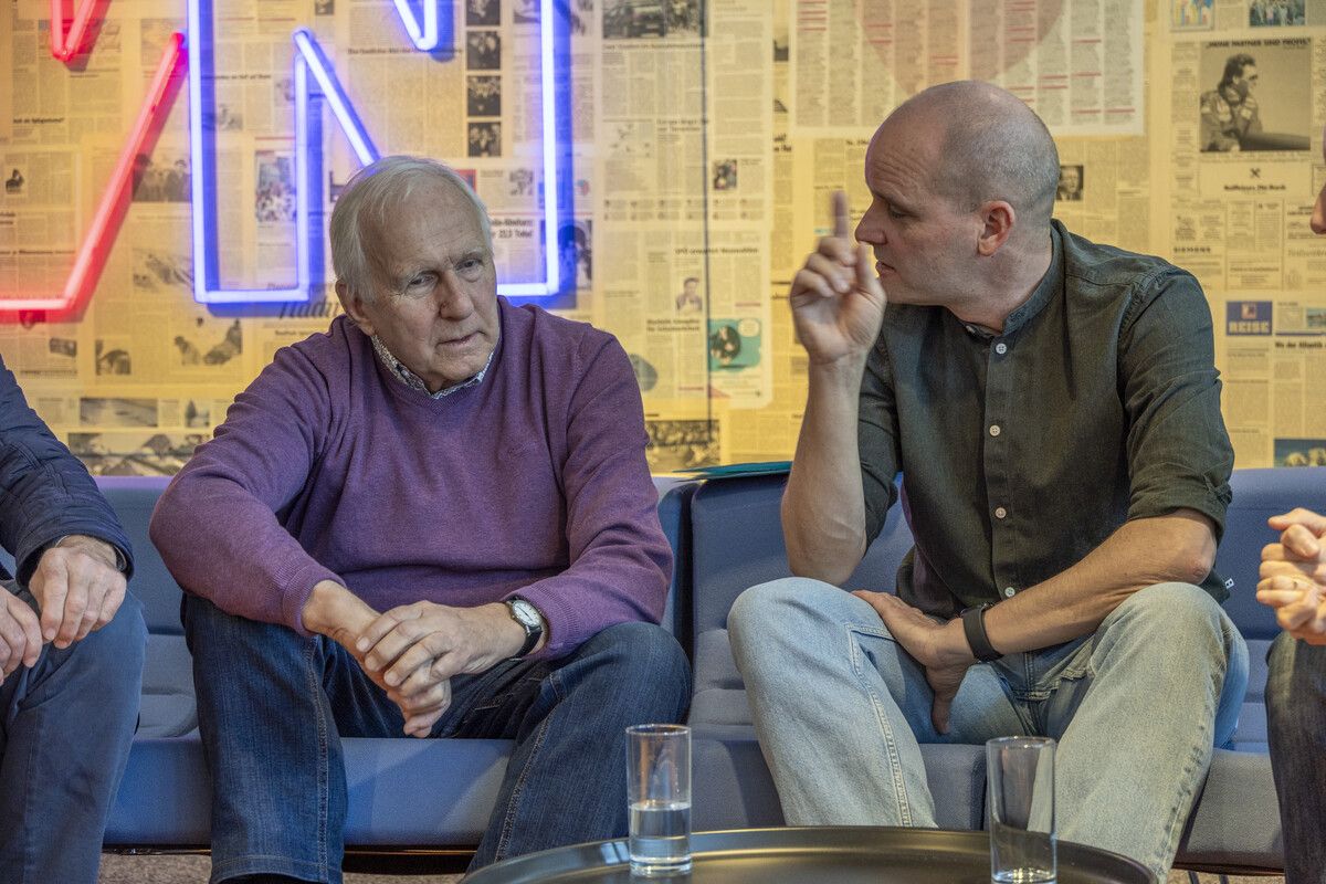 Der einstige Stadtplaner Markus Aberer (l.) und Bodenfreiheits-Obmann Martin Strehle diskutierten über Mehrwertabgabe und Co. ⇒VN/Paulitsch