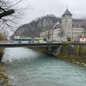 Nachtarbeiten an der Montfortbrücke