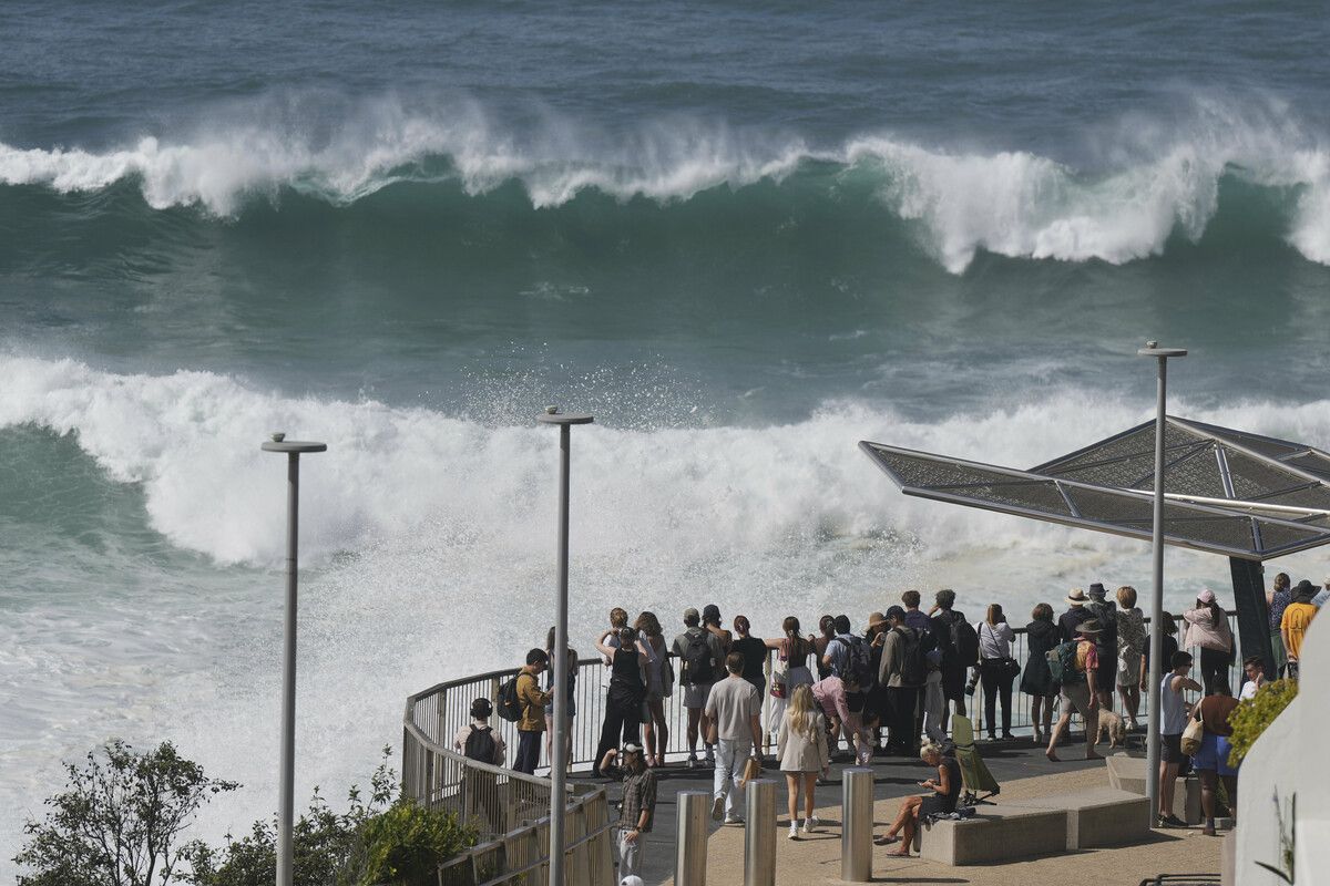 Die Wellen erreichten am Bondi Beach eine Höhe von fünfeinhalb Metern.⇒AFP