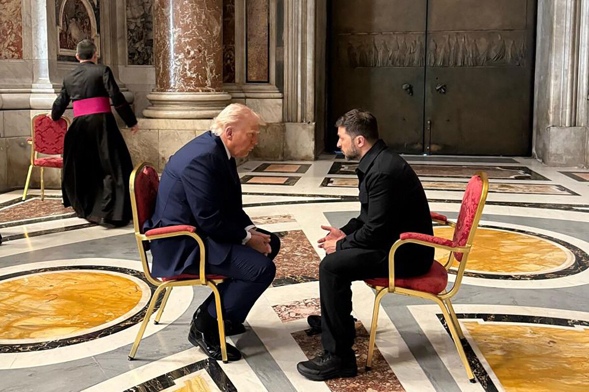 Donald Trump droht nach dem Gespräch mit Selenskyj Russland mit Sanktionen.⇒AFP