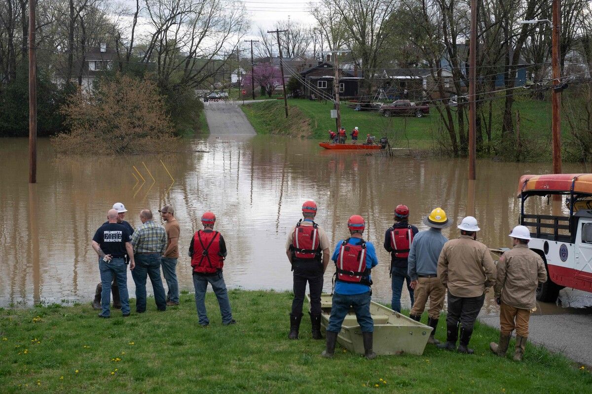 In Kentucky waren Hunderte Straßen aufgrund von Hochwasser unpassierbar.⇒AFP