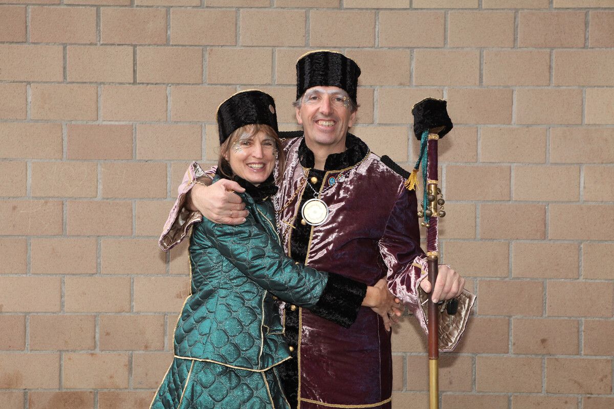 Peter mit Astrid als Zeremonienmeister im Bregenzer Kinderfasching 2012/13.