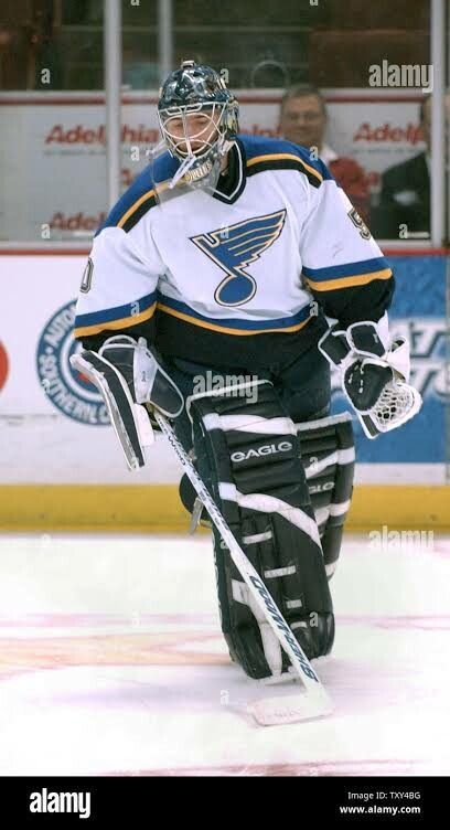 Reinhard Divis stand mit den St. Louis Blues 2001 im NHL-Play-off.⇒alamy