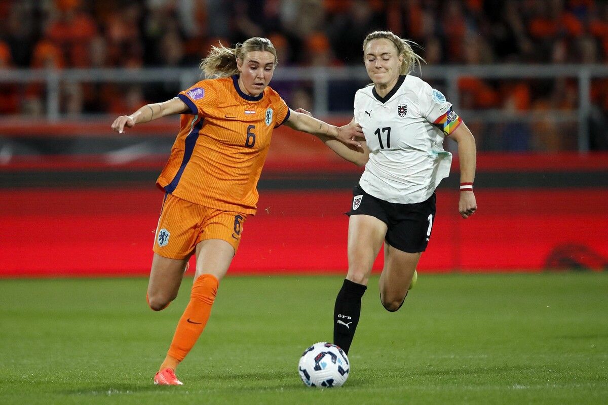 Sarah Puntigam und Co. stemmten sich vergeblich im Nations League-Hinspiel gegen die Niederlande, verloren am Ende mit 1:3. ⇒apa