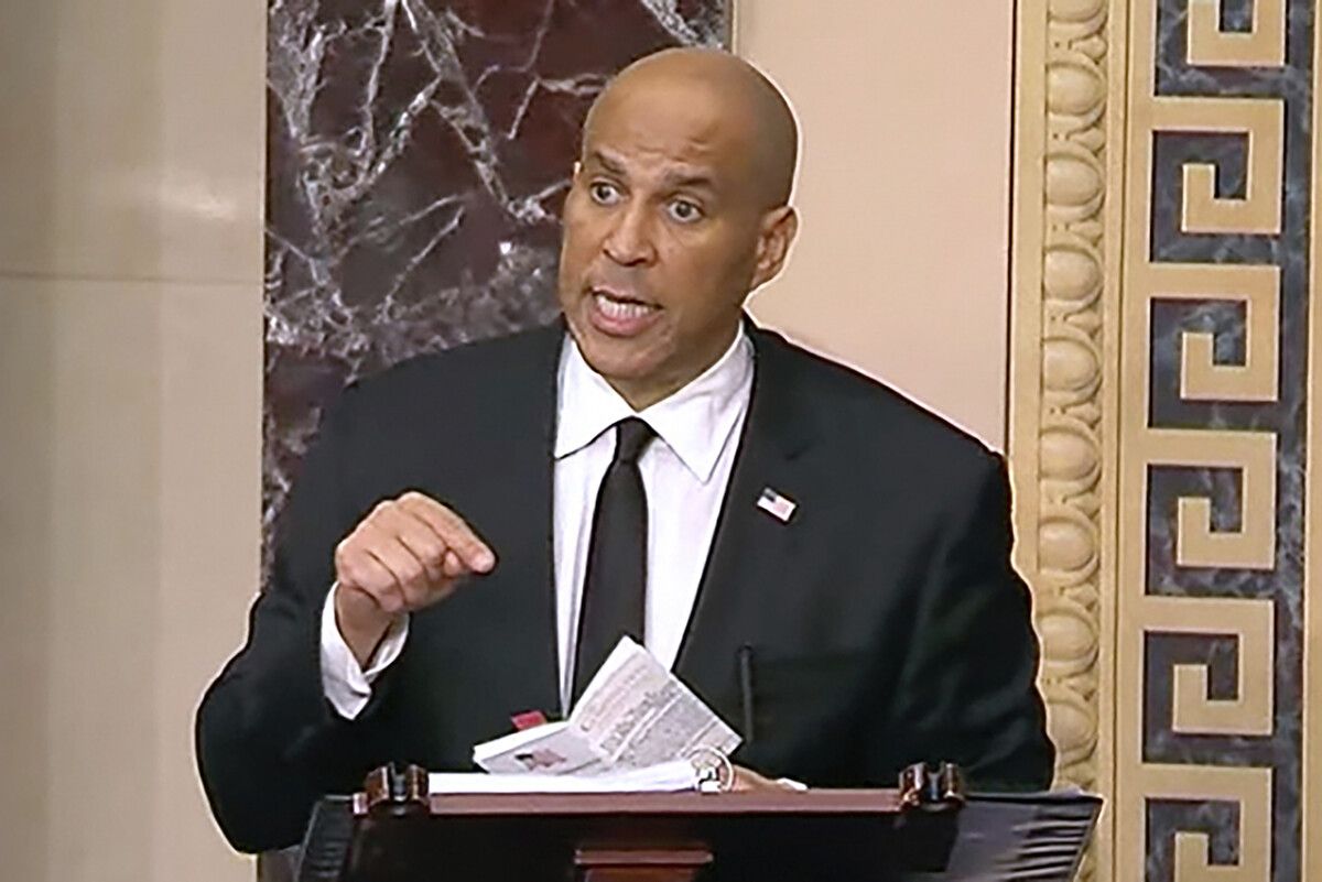 US-Senator Cory Booker brach einen Rekord aus dem vergangenen Jahrhundert. ⇒AFP