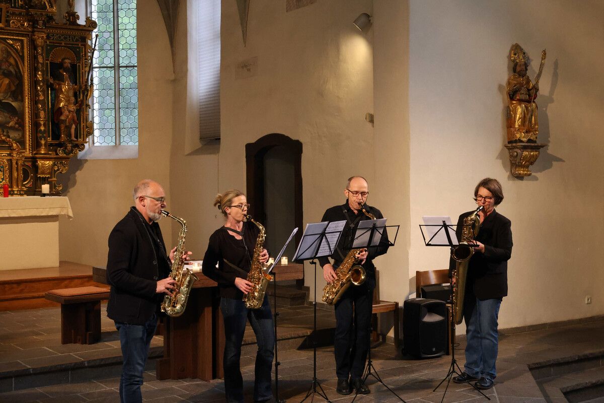 Das Saxofonquartett der tonart Musikschule, Klasse Martin Franz. ⇒AME