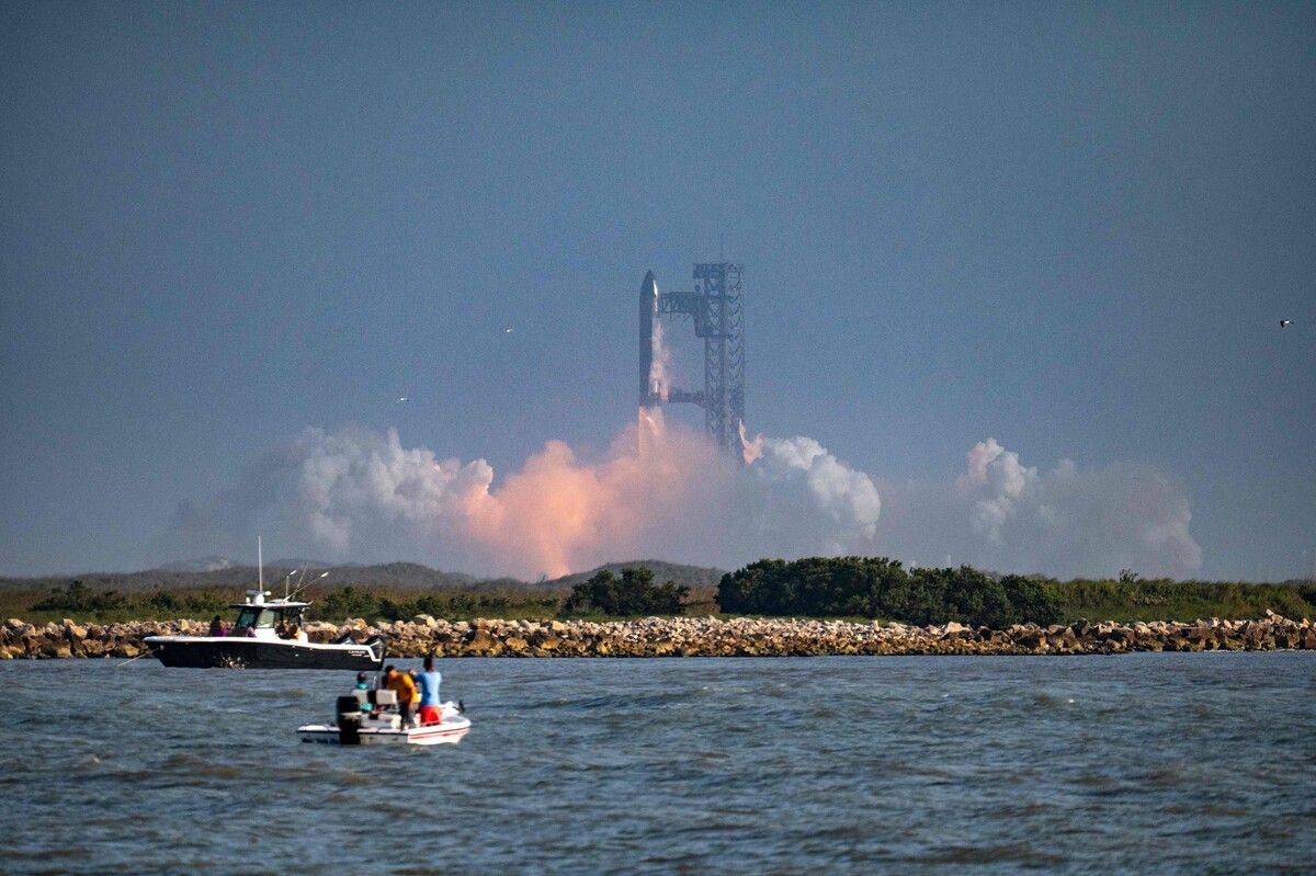 Das Starship-Raketensystem war erstmals im April 2023 getestet worden.⇒AFP