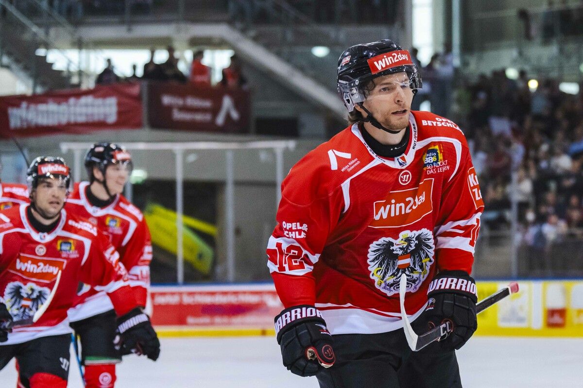 David Maier sorgte für das 1:1 bei der 1:5-Pleite Österreichs gegen Kanada.⇒gepa
