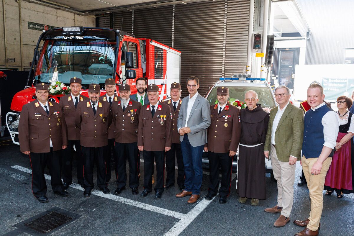 Die Fahrzeugsegnungen wurden beim Brauereifest groß gefeiert. ⇒VLK/ Hofmeister(2)