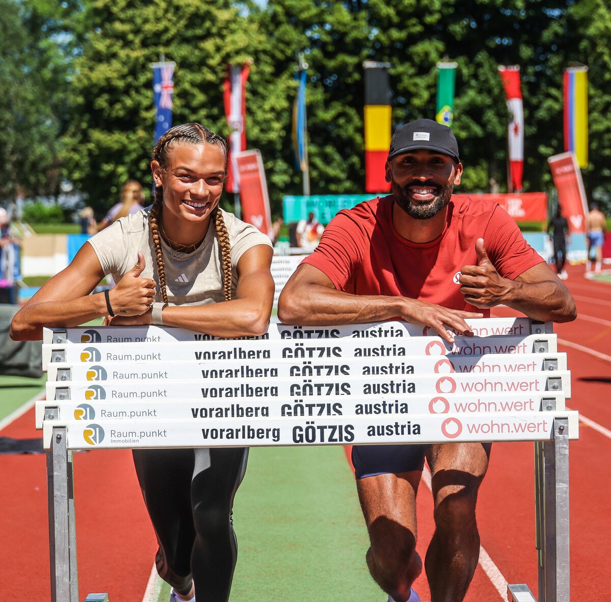 Die Favoriten bei der Jubiläumsauflage: Anna Hall und Damian Warner.⇒Steurer