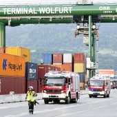 Großübung beim ÖBB-Güterbahnhof