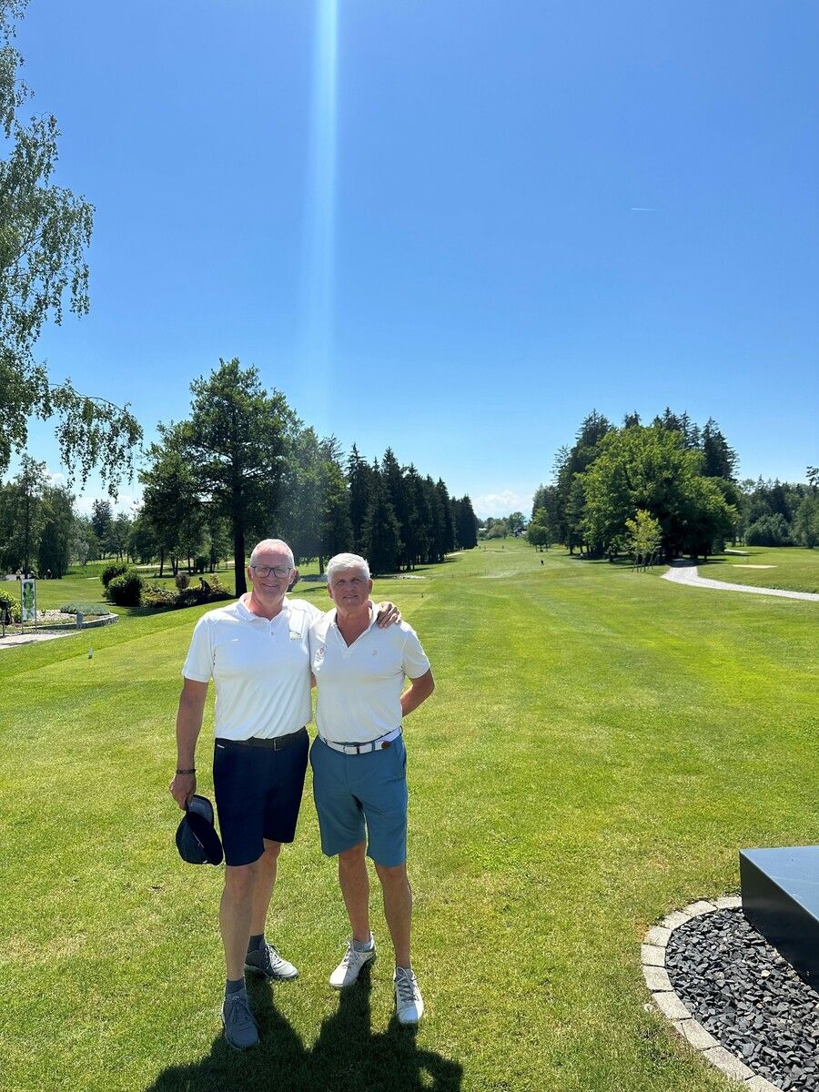 Die Gschliesser-Brüder standen sich am Golfplatz gegenüber.⇒GCWeissensberg