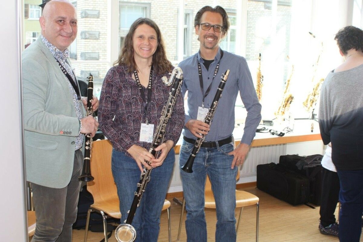 Die Klarinettenlehrer Ivo Levent, Sylvia Ackerl und Oliver Fischer.