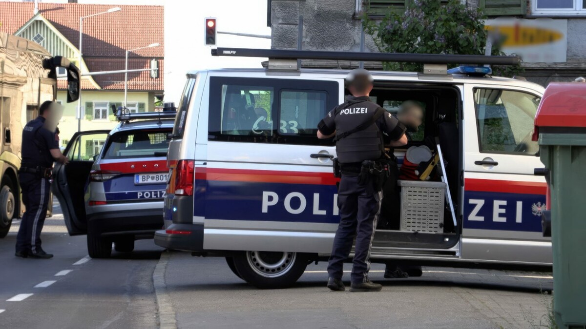 Die Polizei rückte mit mehreren Streifenwagen an und konnte den Mann kurz darauf festnehmen.⇒vol.at (3)