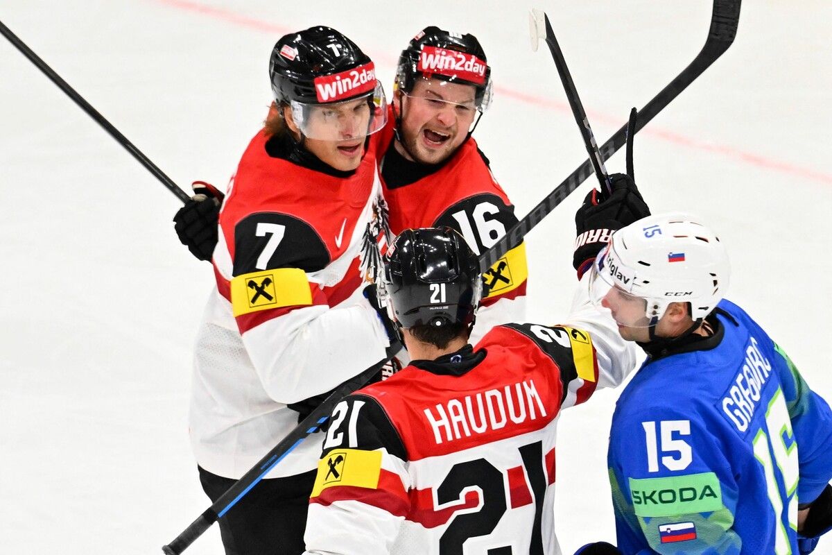 Dominic Zwerger brachte mit seinem Treffer zum 1:1 Österreichs Nationalteam gegen Slowenien wieder ins Spiel. ⇒AP