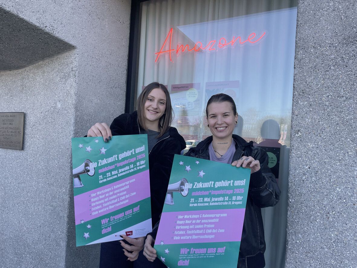 Helena (links) und Simona vom amazoneZENTRUM freuen sich schon auf die Implustage.⇒Verein Amazone