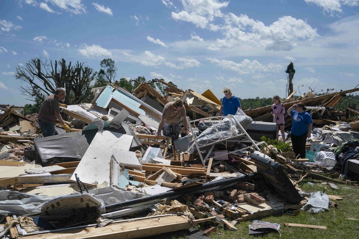 In Kentucky hinterließ ein Tornado eine Schneise der Verwüstung.⇒afp