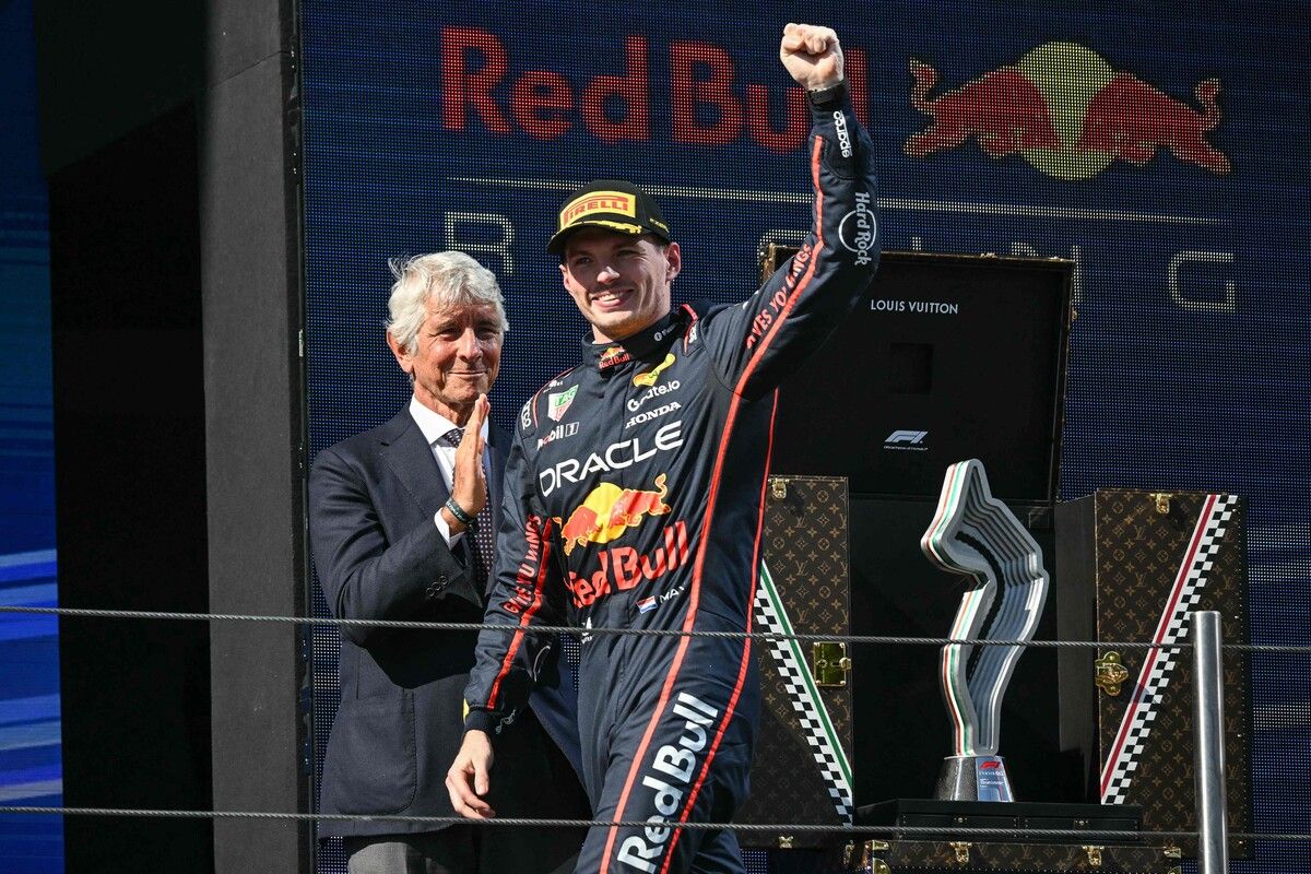 Max Verstappen packte beim Start sein ganzes Können aus.⇒apa