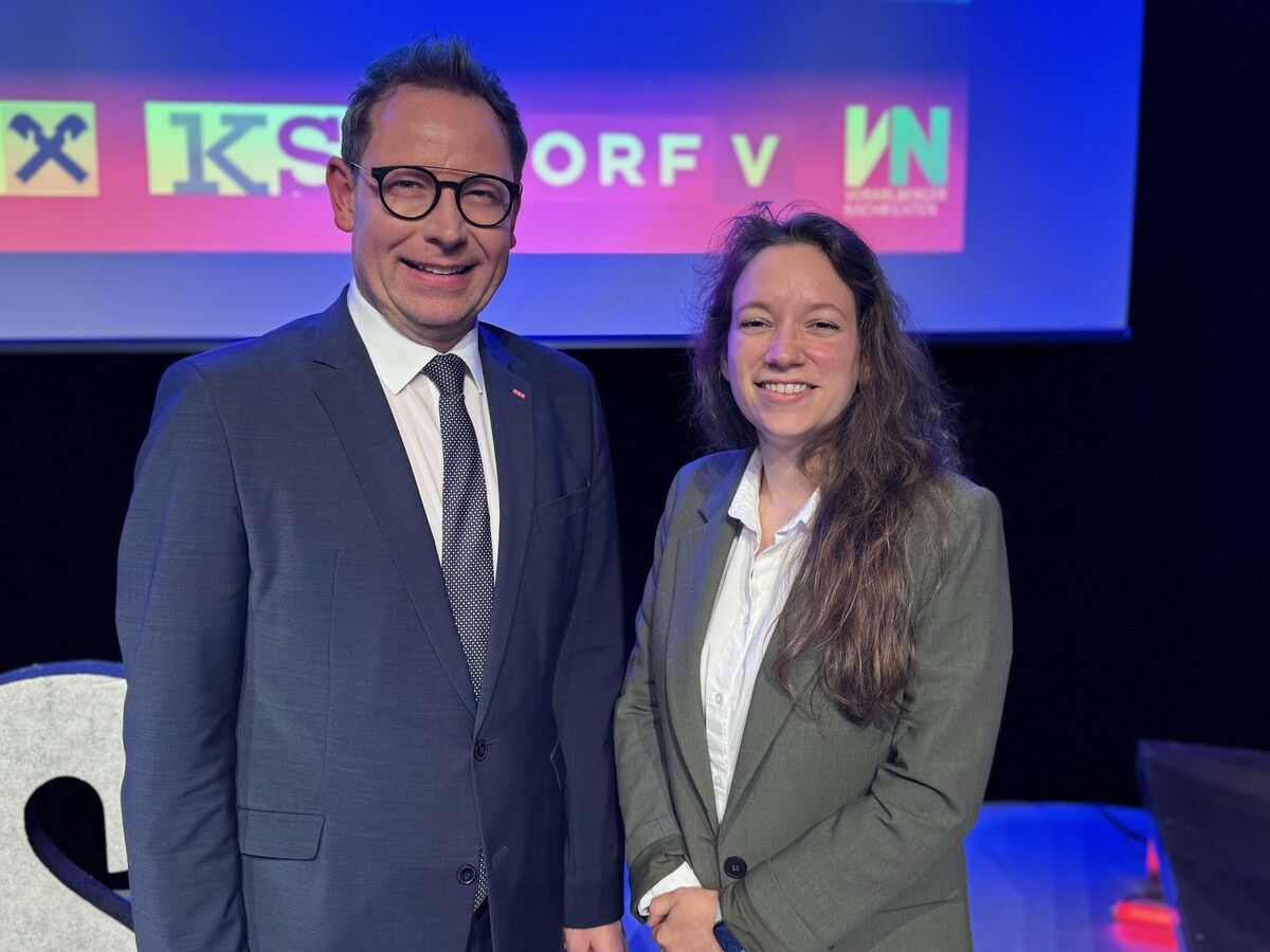 ORF-Landesdirektor Markus Klement und VN-Chefredakteurin Isabel Russ.