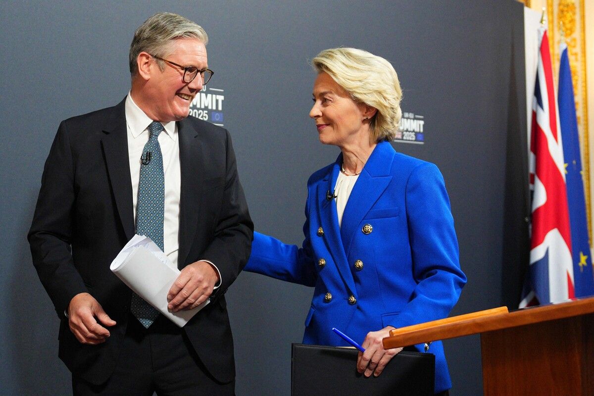 Starmer und von der Leyen freuen sich über „historischen Deal“.⇒afp