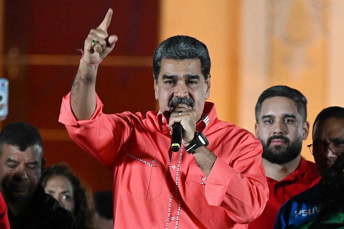 Venezuelas Präsident Nicolas Maduro nach dem Wahlsieg.⇒afp
