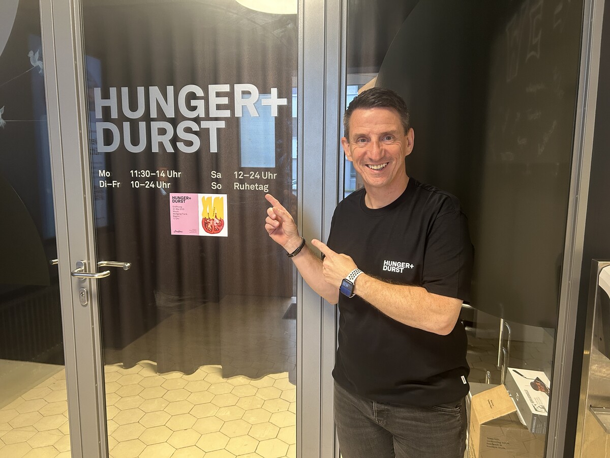 Wolfgang Gosch eröffnet heute das Lokal „Hunger und Durst“ in Feldkirch. ⇒VN/HARTMANN