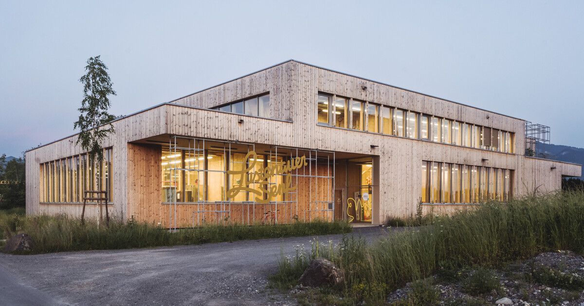 Das neue Gebäude der Senferei Lustenau: Holz drinnen, Holz draußen.⇒ Fa/Lamprecht