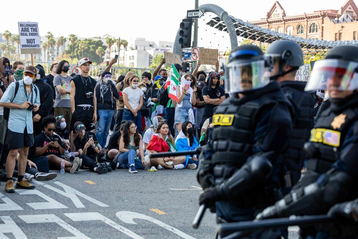 Die Proteste richten sich gegen die Einwanderungsbehörde.⇒AFP