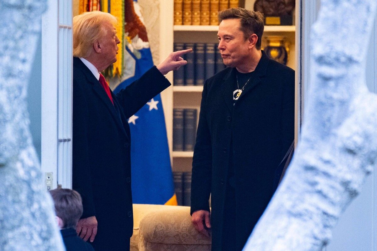 Entzündet hat sich der Streit an einem von Donald Trump vorangetriebenen Steuergesetz, gegen das sich Elon Musk stellt. ⇒AFP