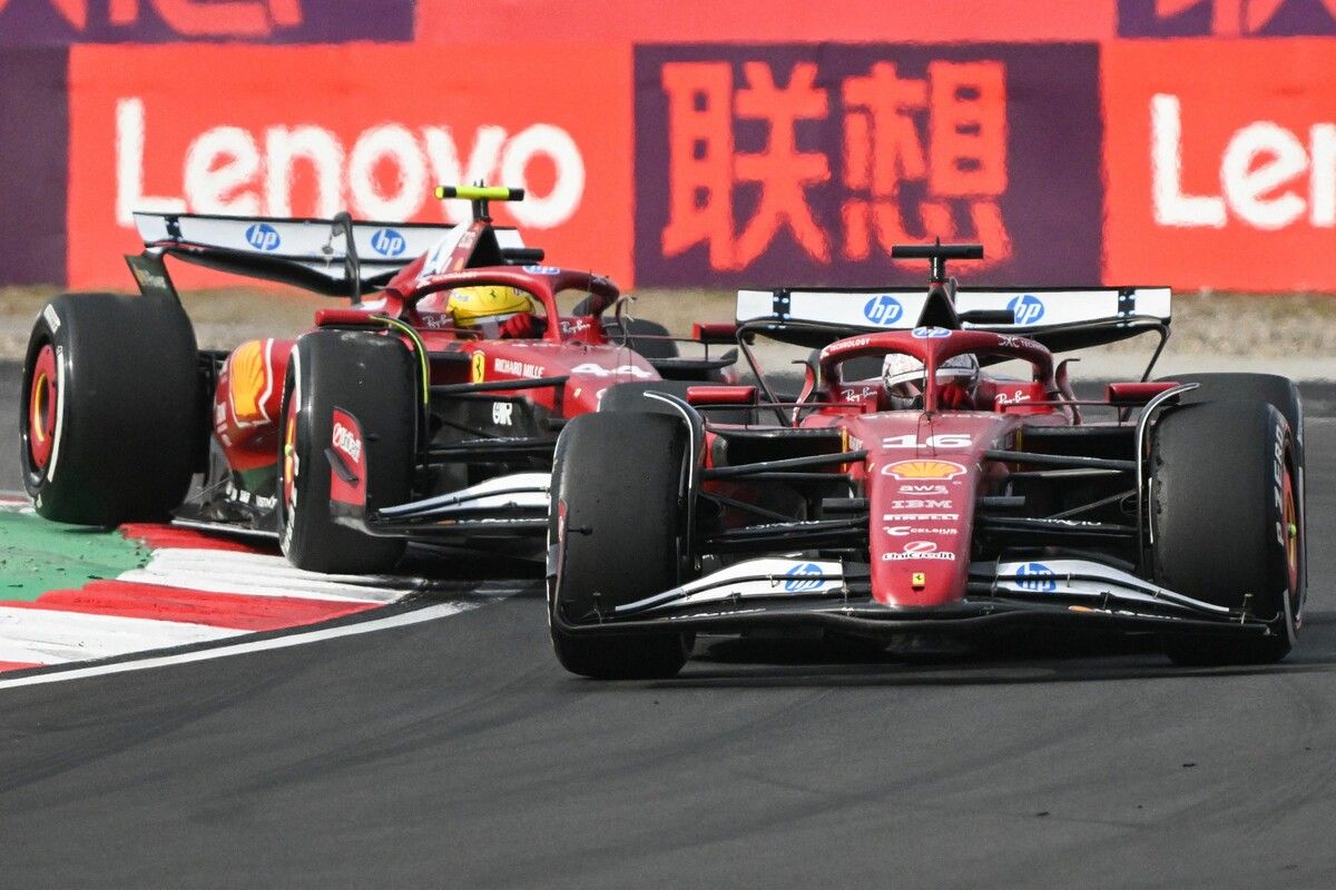 In sieben der bisherigen neun Saisonrennen hatte Lewis Hamilton (l.) gegenüber Teamkollege Charles Leclerc das Nachsehen.⇒APA
