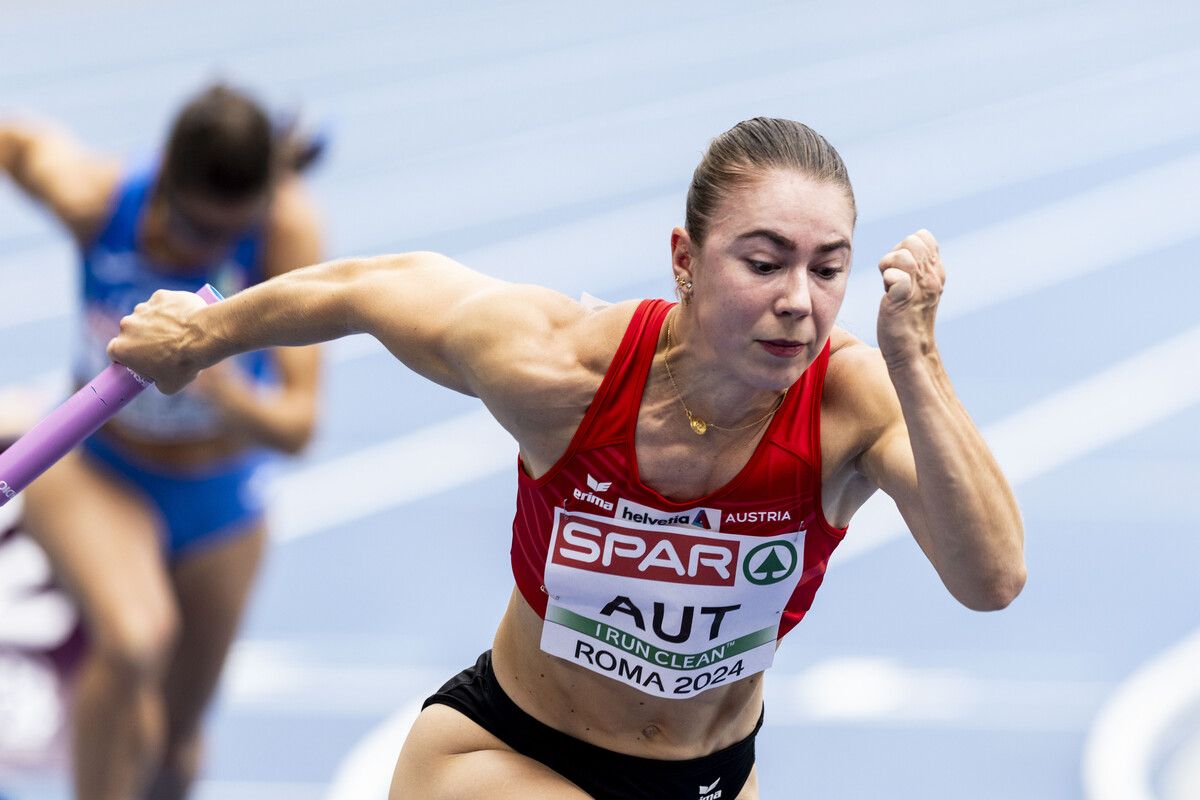 Isabel Posch wird in der 4x-100-m-Staffel entweder auf Position drei oder als Schlussläuferin zum Einsatz kommen.⇒GEPA