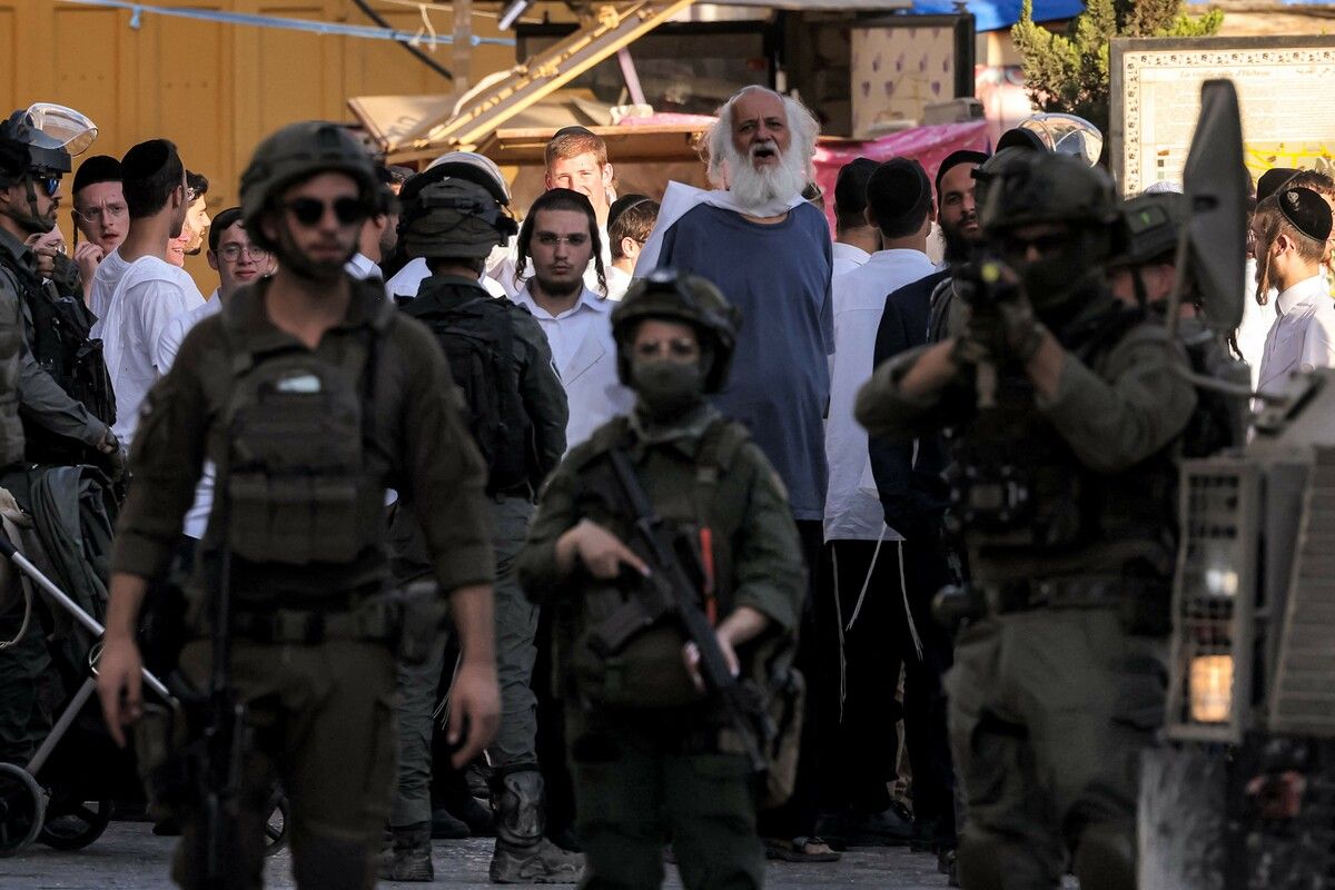 Israelische Soldaten in Hebron. ⇒AFP