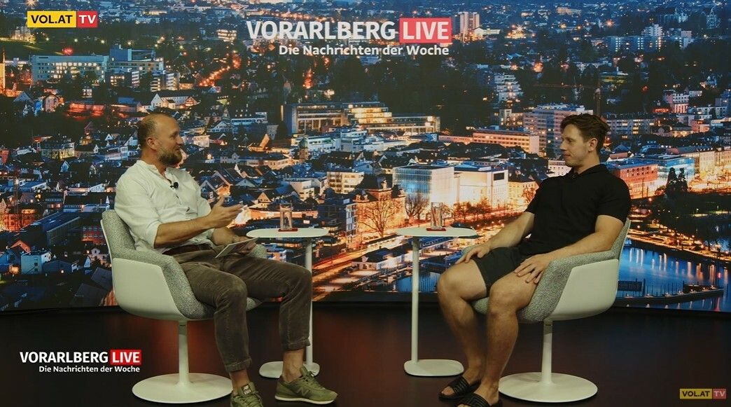 Marco Rossi im Gespräch bei Vorarlberg LIVE mit VN-Redakteur Markus Krautberger.⇒VN